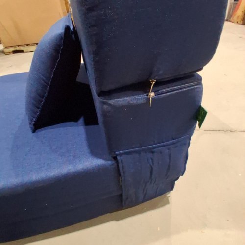 FILUXE CONVERTIBLE FOLDING SOFA BED-SLEEPER CHAIR WITH PILLOW, MODERN LINEN FABRIC - 28" X 72" , SINGLE - NAVY BLUE image 3