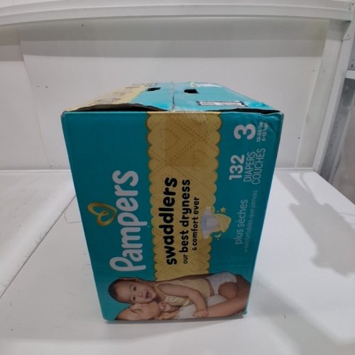 132PK PAMPERS SWADDLERS BEST DRYNESS DISPOSABLE DIAPERS - SIZE 3 - (16-28LBS) image 2