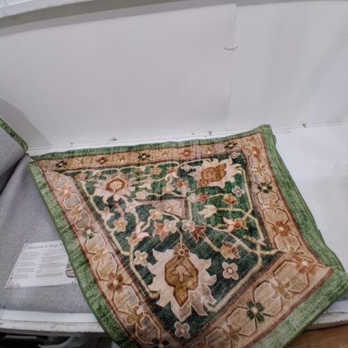 DEERLY VINTAGE BOHO NON - SLIP AREA RUG - 8FT X 10FT - GREEN/ BROWN/ CREAM image 2