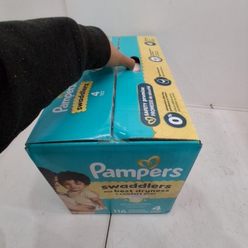 116PK PAMPERS SWADDLERS 360 LEAKPROOF DISPOSABLE BABY DIAPERS - SIZE 4 (15LBS- 34LBS)LBS) image 3