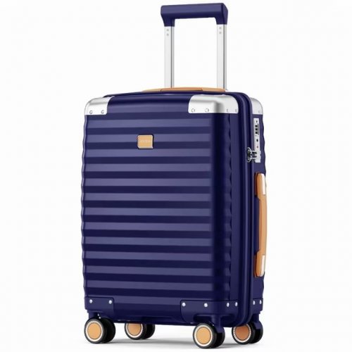 JOYWAY ROLLING SUITCASE CARRY-ON LUGGAGE WITH METAL CORNER PROTECTORS, TSA LOCK, SPINNER WHEELS, AND LIGHTWEIGHT HARD-SHELL SUITCASE - 20" - NAVY BLUE (MODEL: TR-019/06976479333397/4KSX3K1OCQFC) image 2