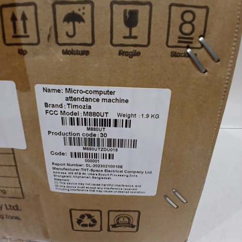 TIMOZIA MICRO-COMPUTER ATTENDANCE MACHINE - 12 V 1.5A (MODEL: M880UT) image 2