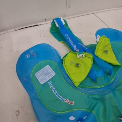 SWIMBOBO SWIMMING INFLATABLE BABY FLOAT FOR AGE 3-36 MONTHS - BLUE image 3