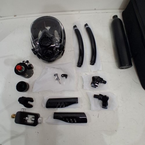 PORTABLE SCUBA DIVING TANK KIT WITH SNORKEL MASK WITH CARRYING CASE - 0.5L TANK - BLACK image 3