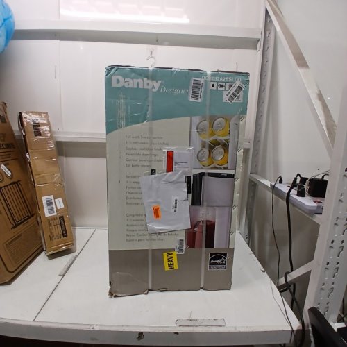 DANBY DESIGNER COMPACT REFRIGERATOR FRIDGE WITH FREEZER SECTION - 3.2 CU.FT - BLACK/STAINLESS STEEL (MODEL: DCR032A2BSLDD) image 2