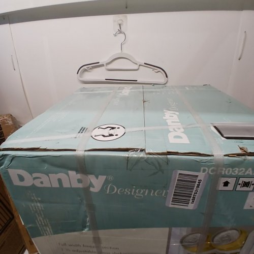 DANBY DESIGNER COMPACT REFRIGERATOR FRIDGE WITH FREEZER SECTION - 3.2 CU.FT - BLACK/STAINLESS STEEL (MODEL: DCR032A2BSLDD) image 3