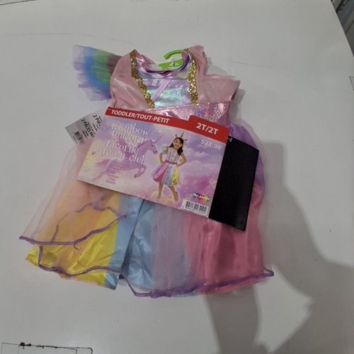 2PC GIRL'S PALAMON RAINBOW UNICORN COSTUME - 2T - MULTICOLOURED image 2