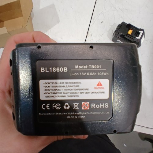 2PK LITHIUM ION BATTERY - 18V 6AH - FOR MAKITA TOOLS (MODEL: BL1860B) image 3