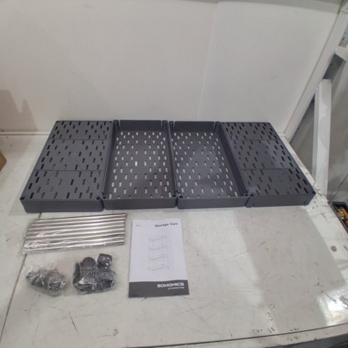 SONGMICS 4-TIER ROLLING STORAGE CART - DARK GRAY (MODEL: KSC010G01) image 3