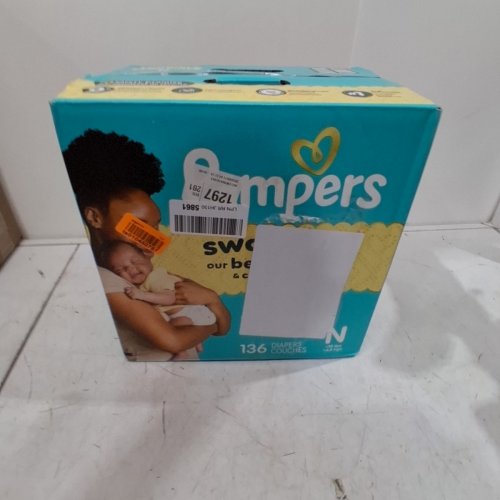 136PK PAMPERS SWADDLERS DIAPERS - NEWBORN SIZE image 2