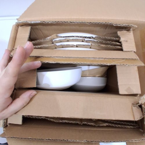 11PC HOME INSPIRATION BY SAFDIE & CO. PORCELAIN DINNERWARE SET - OFF WHITE (MODEL: 1969706) image 3