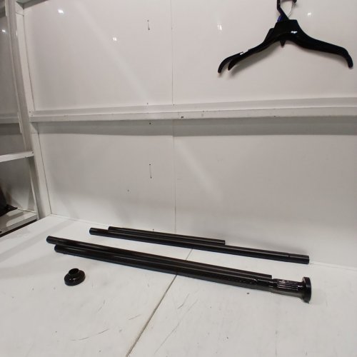 ADJUSTABLE NO DRILL NON-SLIP STEEL TENSION ROD - 41" - 144" - BLACK image 3