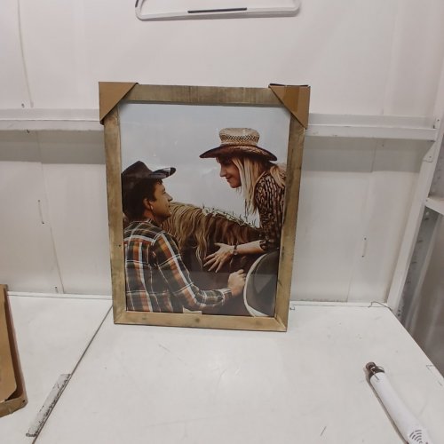 RUSTIC PICTURE FRAME - 18" X 24" - NATURAL WOOD image 2