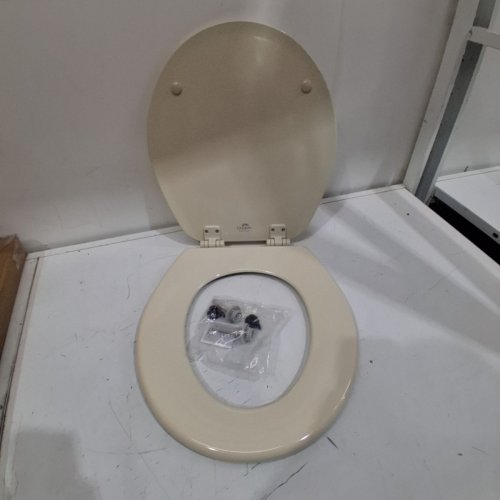BEMIS CHURCH ROUND ENAMELED TOILET SEAT - BONE - (MODEL: 540EC 006) image 2