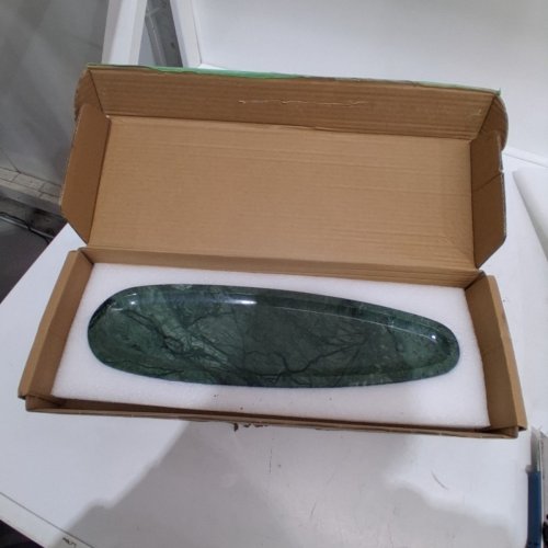 PRACFIT NATURAL MARBLE VANITY TRAY - 16.6" X 4.6" - GREEN image 3