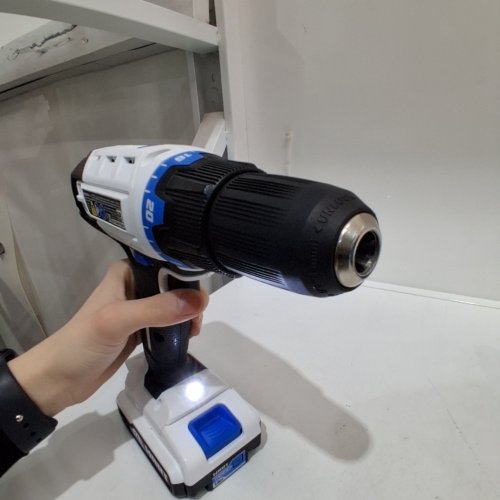 2PC HART CORDLESS DRILL AND IMPACT DRIVER SET - *TOOLS ONLY* - 20 V - BLACK/WHITE/BLUE image 2