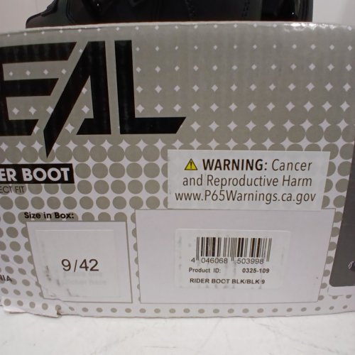 MEN'S O'NEAL RIDER BOOT - SIZE 9/42 - BLACK (STYLE:0325-109) image 9