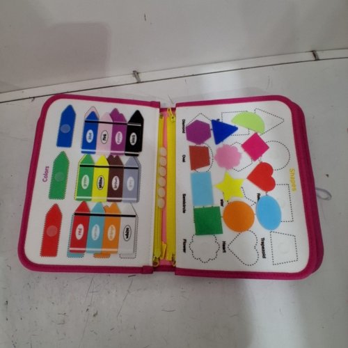 ISSRAY FABRIC ALPHABET AND SHAPES ACTIVITY BOOK - PINK image 3