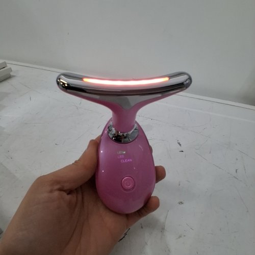 7 COLOR LED FACIAL MASSAGER WAND - RED LIGHT THERAPY - PINK/PURPLE image 2