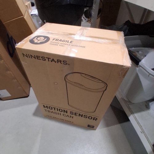 NINESTARS 50L MOTION SENSOR TRASH CAN, LARGE - SILVER (MODEL: DZT-50-25) image 4