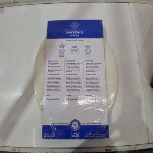 MAYFAIR BY BEMIS ELONGATED TOILET SEAT - CREAM image 4