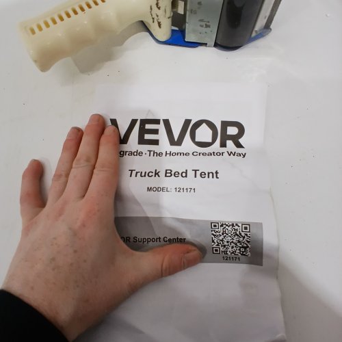 VEVOR TRUCK BED TENT - WHITE, GRAY AND ORANGE (MODEL: 121171) image 4