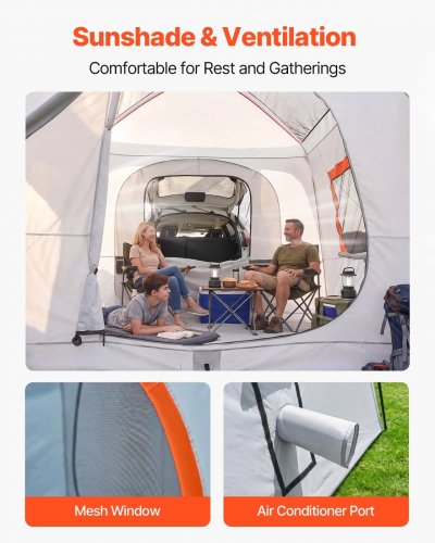 VEVOR TRUCK BED TENT - WHITE, GRAY AND ORANGE (MODEL: 121171) image 3