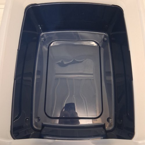 IRIS LARGE HIGH-SHIELD LITTER PAN - 15" X 19" - NAVY image 4