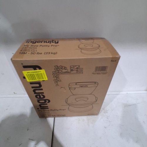 SUMMER BY INGENUITY "MY SIZE POTTY PRO" POTTY TRAINING TOILET WITH FLUSHING SOUNDS AND STORAGE - 50LBS MAX - WHITE (MODEL: 11124-E) image 3