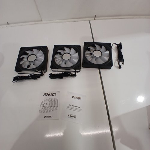 3PK ASIAHORSE RGB INFINITY MIRROR FORWARD BLADE HDB BEARING PC FANS - 120MM/UP TO 1800RPM - BLACK (MODEL: AMICI-5GT) image 2
