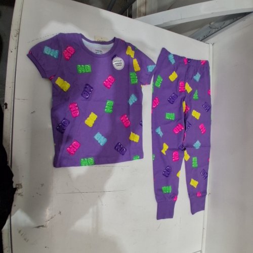 2PC GEORGE BEAR PRINT PAJAMA SET - XS/TP (4-5) - PURPLE image 2