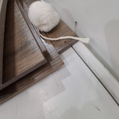 FEANDREA CAT TREE WITH LITTER BOX ENCLOSURE, SELF GROOMER AND SCRATCHING POST - 52" X 22" X 22" - BEIGE/GREY (MODEL: PCT115G01) image 4