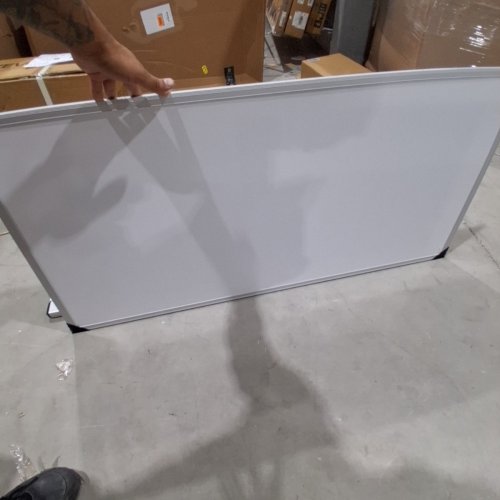 VIZ-PRO DOUBLE-SIDED MAGNETIC MOBILE WHITEBOARD - 48"X24"- WHITE/SILVER (MODEL:RM4824L) image 4