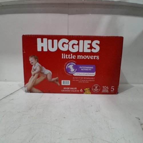 104PK HUGGIES LITTLE MOVERS DIAPERS - SIZE 5 image 3