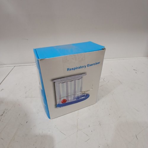 RESPIRATORY PULMONARY BREATHING EXERCISER TRAINING SYSTEM -3 BALL SYSTEM - CLEAR/BLUE image 3