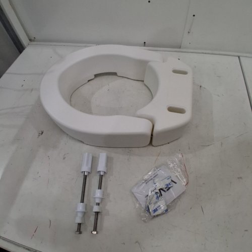 RAISED TOILET SEAT FOR SENIORS AND DISABLED ADULTS - 3.5" X 19.3" - WHITE (MODEL: SC7060Q-L-4) image 2