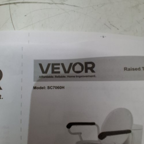 VEVOR RAISED TOILET SEAT - 5" - WHITE (MODEL: SC7060H) image 2