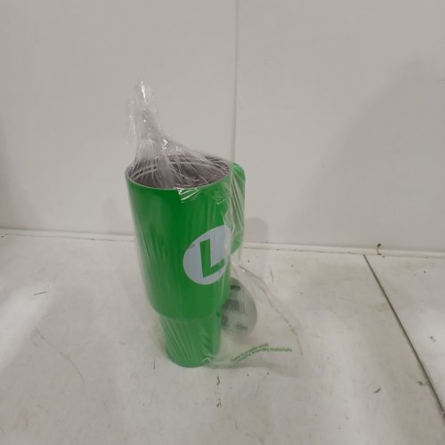 NINTENDO SUPER MARIO LUIGI METAL TUMBLER WITH STRAW - 40OZ - GREEN image 4