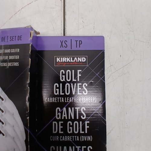 4PK KIRKLAND SIGNATURE PREMIUM CABRETTA LEATHER GOLF GLOVES - LEFT HAND - EXTRA SMALL - WHITE (MODEL: 1819560) image 4