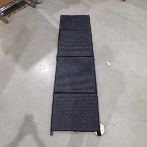 VEEHOO EXTRA WIDE FOLDING NON SLIP RUG SURFACE DOG RAMP - 71" X 20" - BLACK/GREY (MODEL: CWPT2606CP) image 2