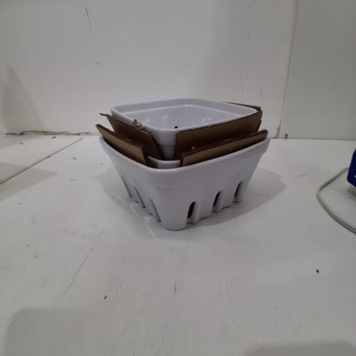 3PC OVER&BACK STONEWARE BASKETS - 7.5"/5.9" - WHITE (MODEL:1901778) image 3