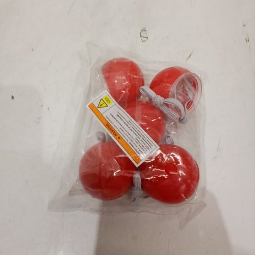 5PK NOVELTY LIGHT-UP GLOWING CLOWN NOSES FOR EVENTS & PARTIES, COSTUME ITEM - RED image 2