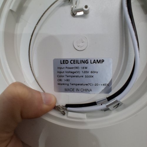 MODERN LED CEILING LAMP - 20" - 18W - 5000K - WHITE image 2