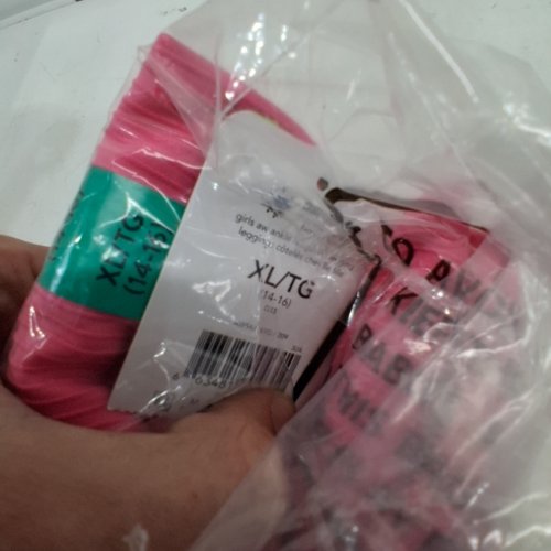 GIRLS' ATHLETIC WORKS ANKLE LEGGING - EXTRA LARGE (14-16) - PINK image 2