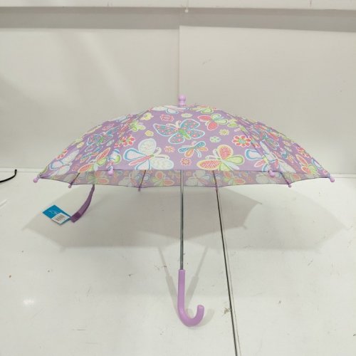 KIDS THE WEATHER STATION BUTTERFLY FLORAL UMBRELLA - OSFM - PURPLE/MULTICOLOURED (MODEL: BUUM9354) image 4