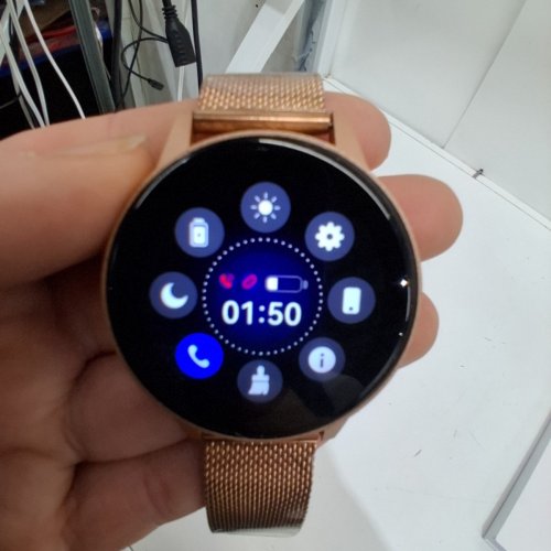 WOMEN'S IARET SMART WATCH FITNESS TRACKER WITH 4 EXTRA BANDS & NECKLACE GIFTSET- 41 MM, BLUETOOTH CALL, HEART RATE/SLEEP MONITOR, 120+ SPORTS MODES, ANDROID & IOS - ROSE GOLD image 4