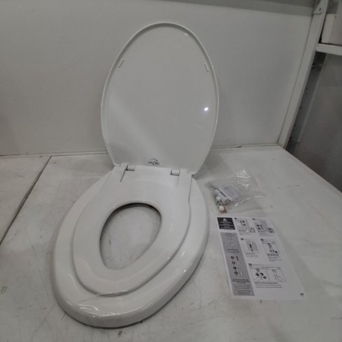 BEMIS LITTLE2BIG SLOW-CLOSE TOILET SEAT WITH BUILT-IN POTTY-TRAINING SEAT - 18.5" ELONGATED - WHITE (MODEL: 1881SLOW 000) image 2