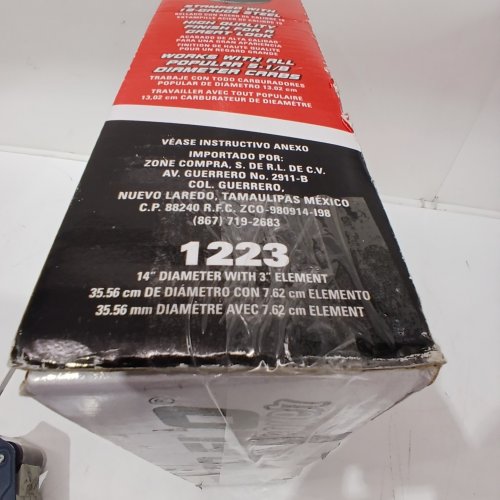 EDELBROCK PRO-FLO FINISH ROUND AIR FILTER / CLEANER - 3" X 14" - BLACK (MODEL: 1223) image 5