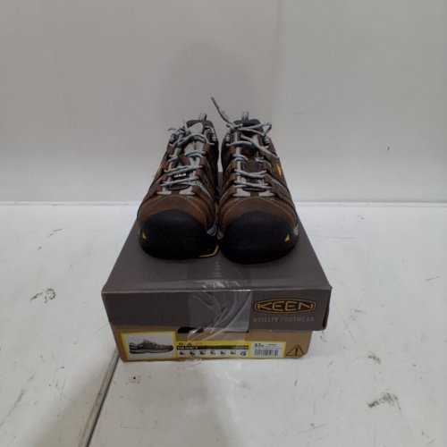 WOMEN'S KEEN CSA FLINT II STEEL TOE WORK SHOES - 9.5M - CASCADE BROWN / SURF SPRAY (MODEL: 1026376M) image 3