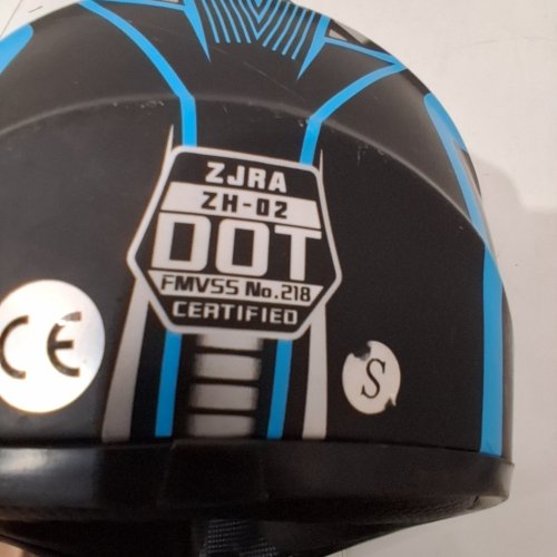 ADULT ZJRA FOUR-WHEELER HELMET - SMALL - BLACK AND BLUE (MODEL: ZH-02) image 2